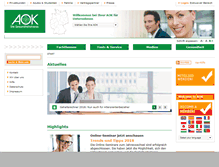 Tablet Screenshot of aok-business.de